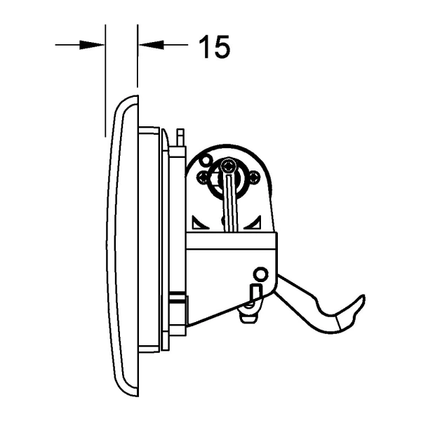 кнопка смыва tece teceplanus белый глянец 9240361 для инсталляции, бесконтактная, питание от батареи 6 в, белый глянец
