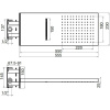 верхний душ 230х555 мм migliore corner z 26098