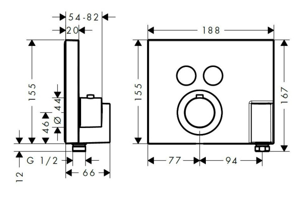 термостат для ванны axor showerselect 36712000