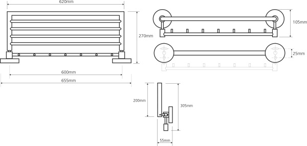 Полка для полотенец Bemeta Omega 104205162