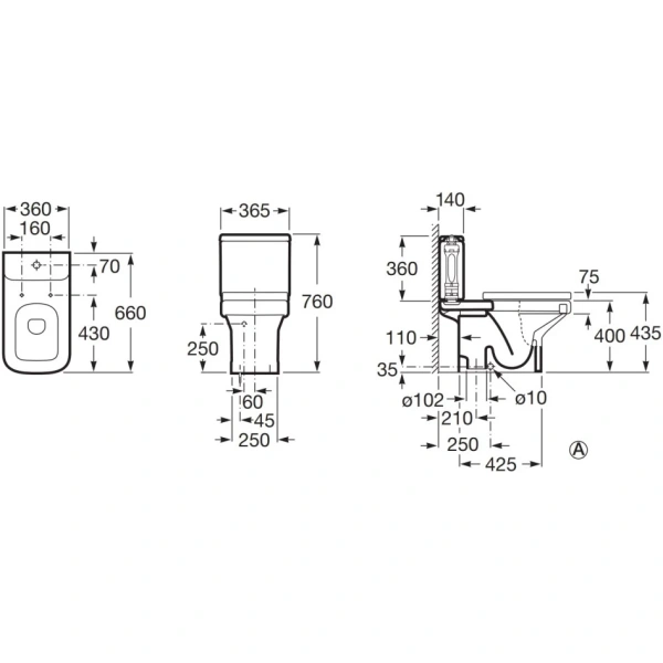 бачок roca dama 341786000