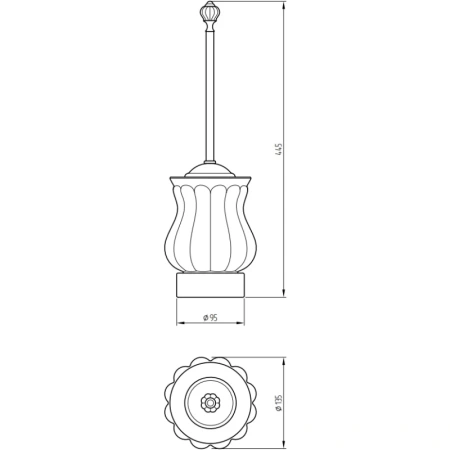 ёршик для унитаза migliore olivia 17455 белый | золото