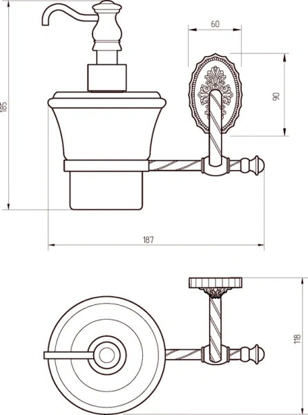 Дозатор для мыла Migliore Edera 16912 хром