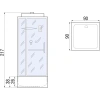 душевая кабина river tana 90x90x38 10000003115 профиль белый задняя стенка белая