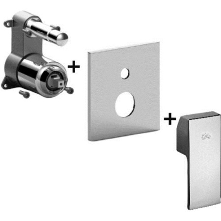 смеситель paffoni elle elbox015cr для ванны и душа, встраиваемый, с внутренней частью, хром глянцевый