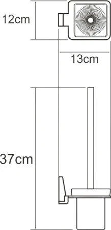 ёршик для унитаза wasserkraft abens k-3227 черный матовый