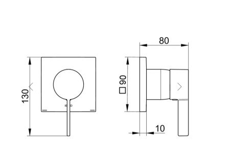смеситель для душа keuco ixmo встраиваемый 59551 379502 черный матовый