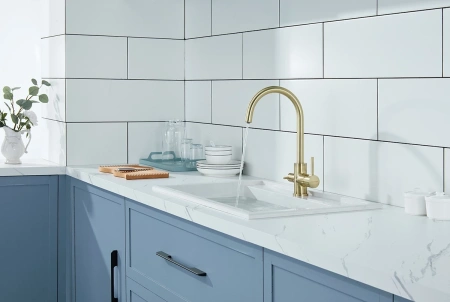 смеситель для кухни paulmark essen es213211-br, бронза
