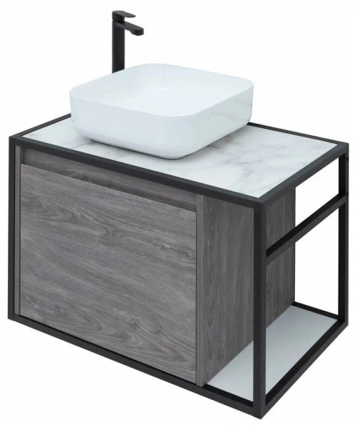 тумба под раковину aquanet nova lite loft 75 l дуб рошелье, 00261654