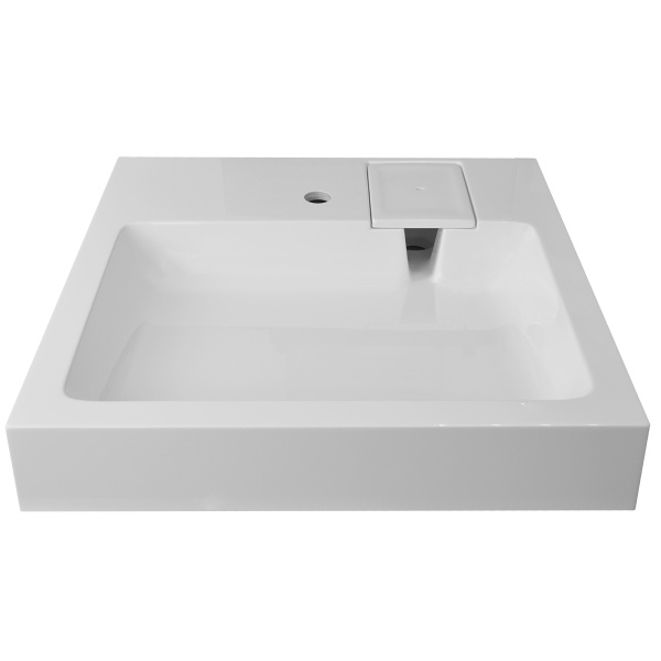 раковина azario slim new cs00086608 на стиральную машину, 60х60 см, белая