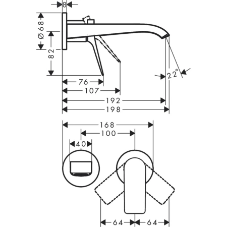 смеситель для раковины с выпуском hansgrohe vivenis 75050670