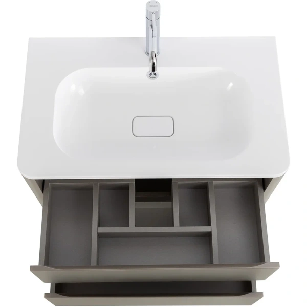 тумба под раковину cezares relax relax-800-2c-so-sat-p 79,6 см, подвесная, сатин матовый