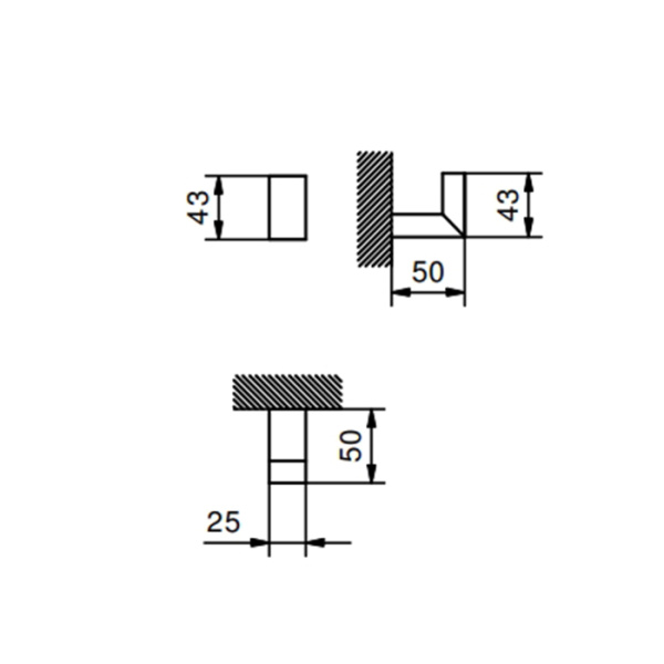Крючок Fantini Linea 92 13 7744 черный матовый