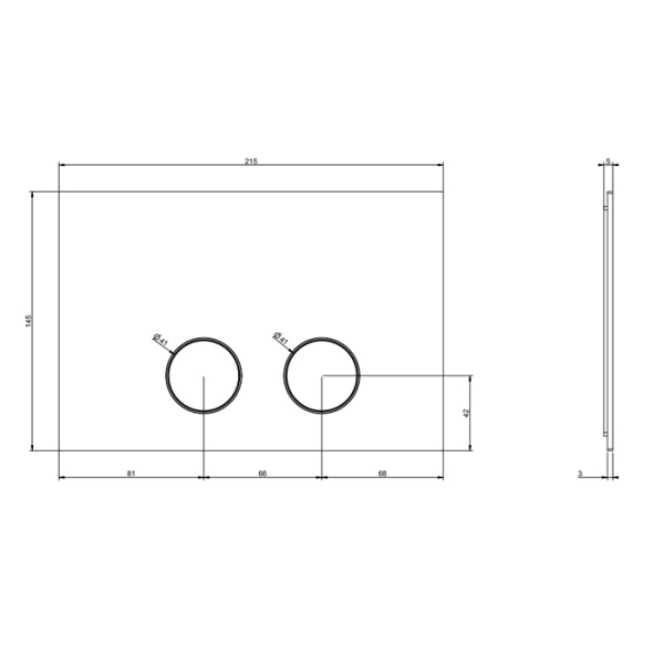 клавиша смыва для унитаза gessi 54617#299, двойная, для систем инсталляций tece, цвет: black xl