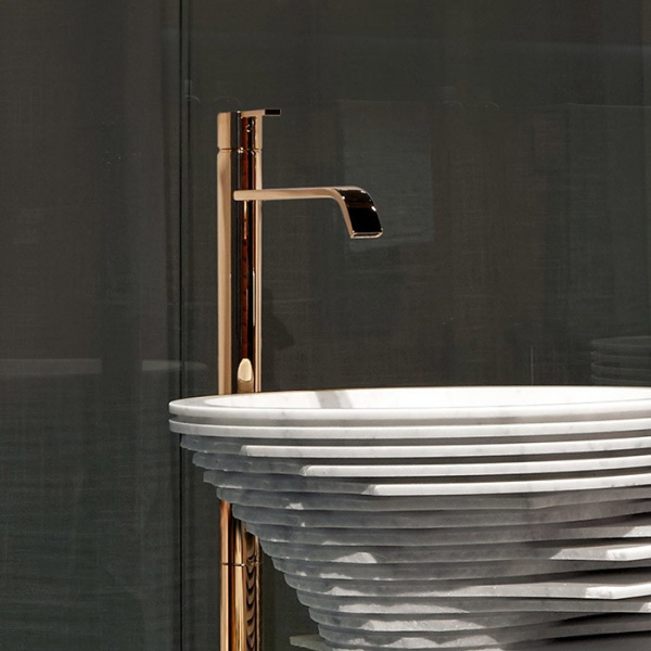 Смеситель для раковины Antonio Lupi Bikappa BK902N Oro Rosa напольный