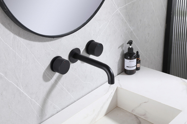 смеситель для раковины abber wasser kreis af81122b, черный матовый