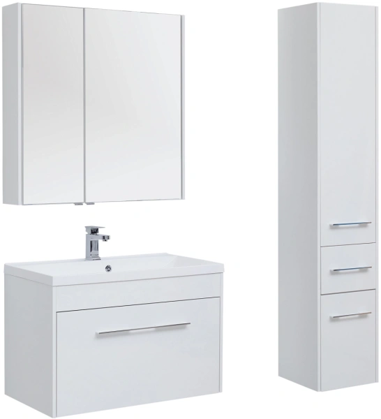 тумба под раковину aquanet августа 90 белая, 00210030