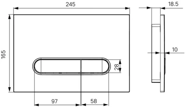 кнопка для инсталляции iddis unifix uni01wbi77 цвет белый \ черный