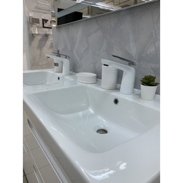 смеситель для раковины timo olivia 3261/00-16f chrome / white