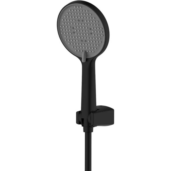 смеситель для ванны aquame como aqm6512mb с душевым гарнитуром, черный матовый