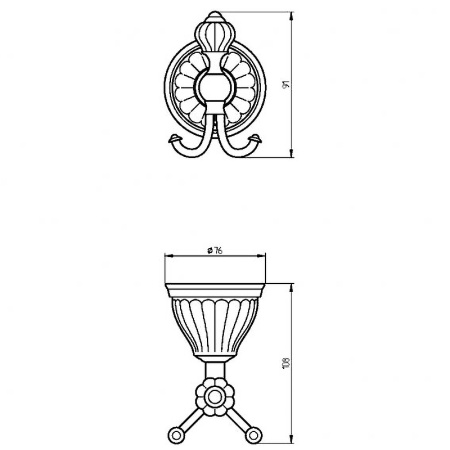 двойной крючок migliore olivia 17554 цвет белый | хром