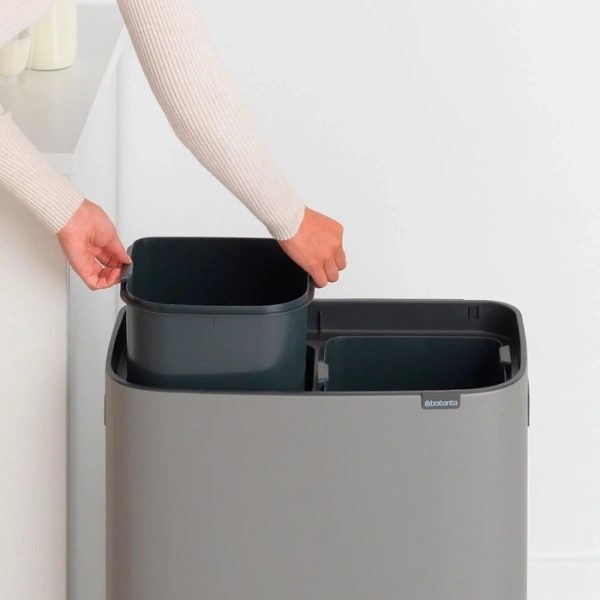 Мусорное ведро Brabantia Bo Touch Bin 221460 30+30 л, серое