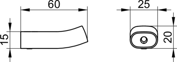 Крючок для полотенца Keuco Edition 400 11514 050000 Никель шлифованный