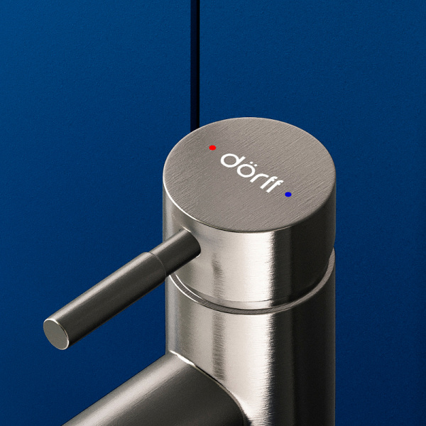 смеситель для раковины dorff logic d3002102ss нержавеющая сталь