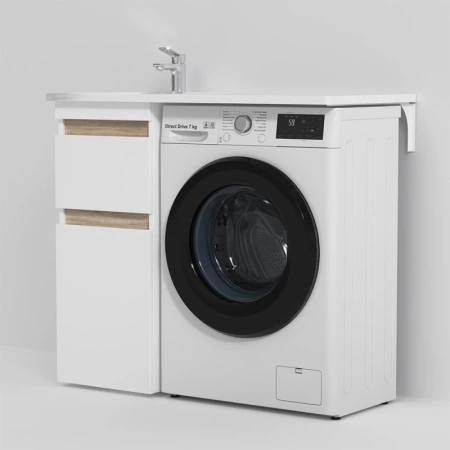 раковина am.pm x-joy m85awpl1001wg с местом под стиральную машину, l , 100x50 см, белая