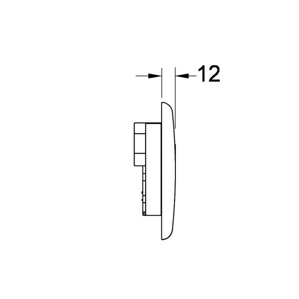 кнопка для инсталляции tece planus urinal 6в 9242351 для писсуара цвет хром глянцевый