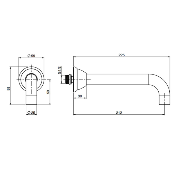 излив fima|carlo frattini olivia f2156or для ванны, настенный, 22 см, золото