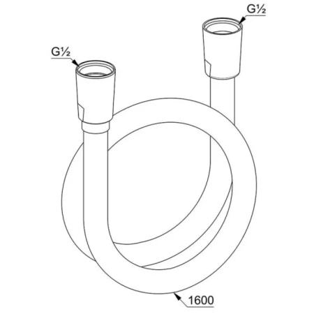 душевой шланг kludi suparaflex 6107253-00 160 см, белый матовый