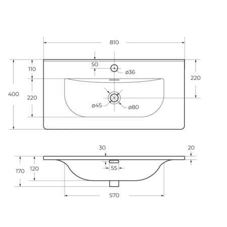 тумба под раковину belbagno etna 39-800/390-2c-so-rn-p подвесная rovere nature