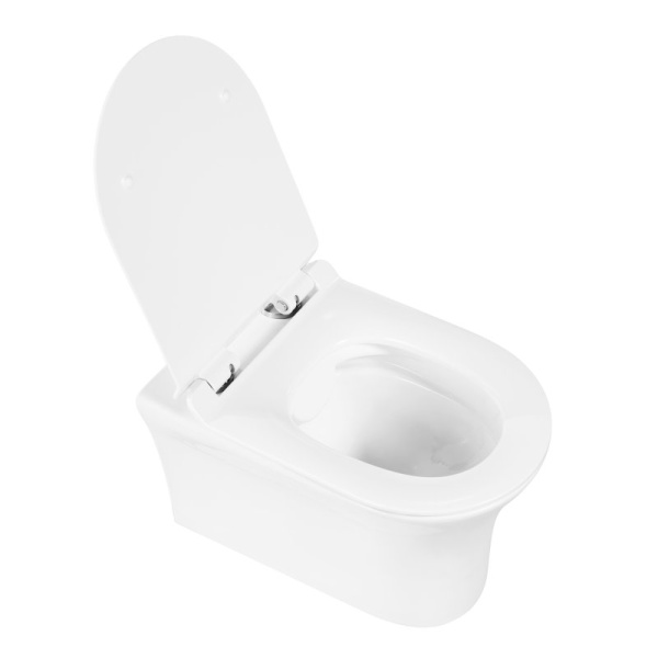 унитаз подвесной безободковый belbagno ancona bb1224chr-sm, без сиденья, цвет белый.