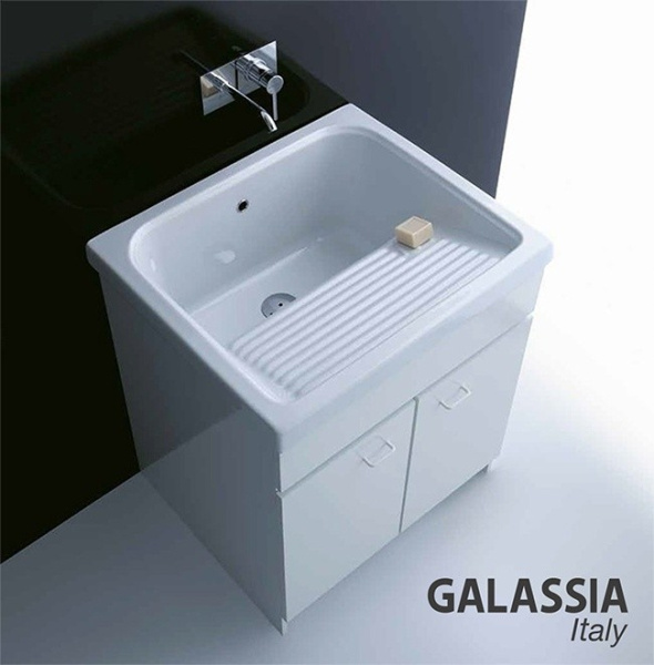 раковина galassia osiride 2009 хозяйственная, встраиваемая, 75x65 см, белая