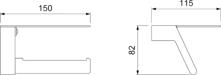 держатель туалетной бумаги timo selene 14043/03 с полкой для телефона