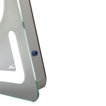 Зеркало 80x60 см Melana MLN-LED091B с LED-подсветкой, антизапотеванием, часы, косметическое зеркало, Bluetooth