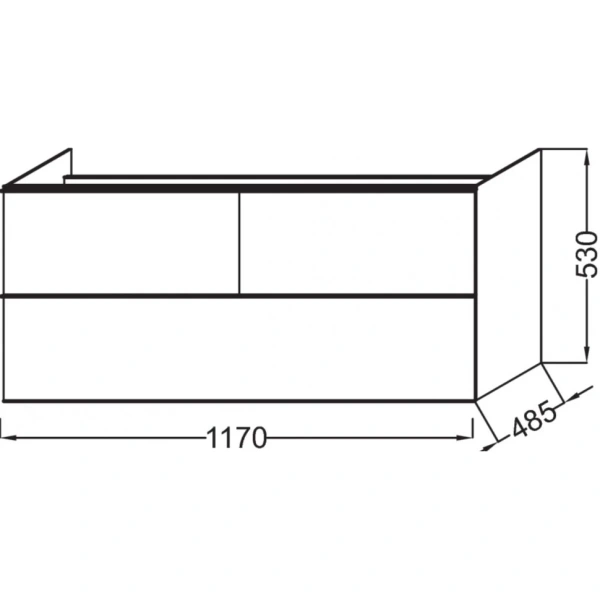 тумба под раковину jacob delafon odeon up 120 eb892-n18 подвесная, белая 126973