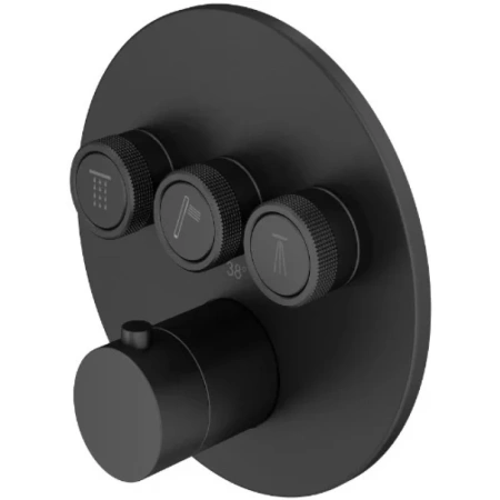 Термостат для ванны Plumberia Selection PSBOX PSB1903NO встраиваемый, черный матовый