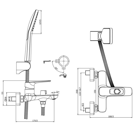 смеситель для ванны rossinka rs46 rs46-30