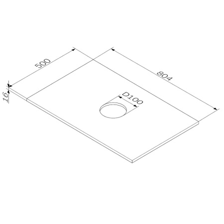 столешница под раковину am.pm func 80 m8fst0800of дуб крафт