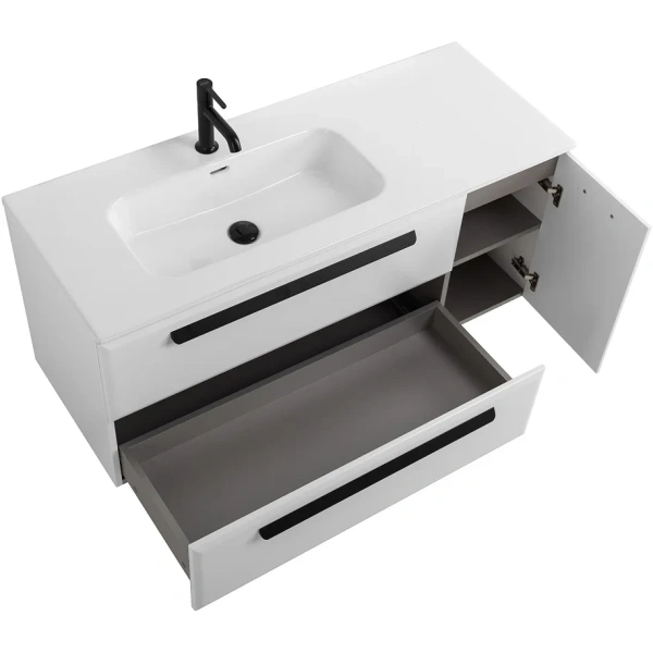 тумба под раковину cezares eco eco-cer-n-1200-2c-1a-so-bl-l 120 см l, подвесная, bianco lucido тумба под раковину cezares eco eco-cer-n-1200-2c-1a-so-bl-l 120 см l, подвесная, bianco lucido