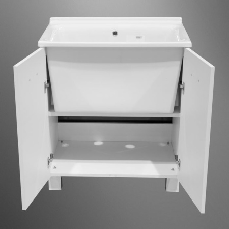 раковина kerasan aquadom 029301 75х50 см, полувстраиваемая, 1 отверстие, белая