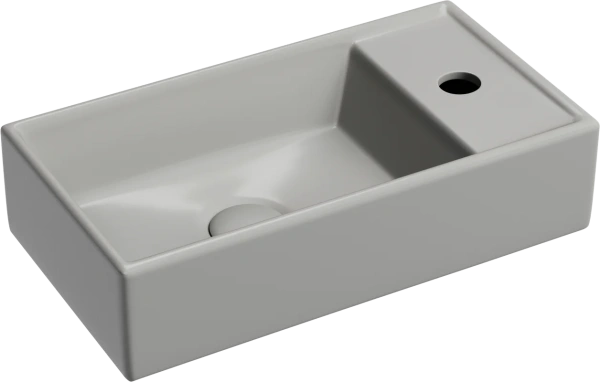 Раковина Ceramicanova Element CN6051LMH подвесная, чаша слева, 41.7х21.7 см, антрацит матовый