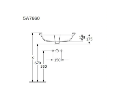раковина villeroy & boch architectura 5a76 60 01 встраиваемая 63x43 см, альпийский белый