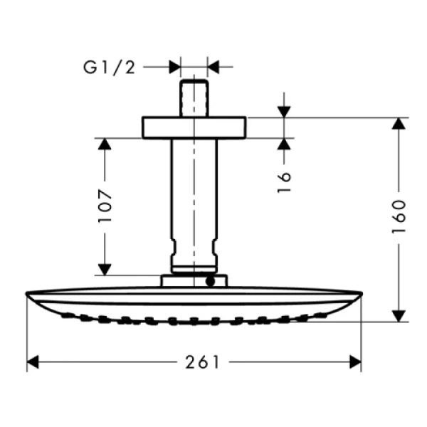 верхний душ потолочный hansgrohe puravida 27390000