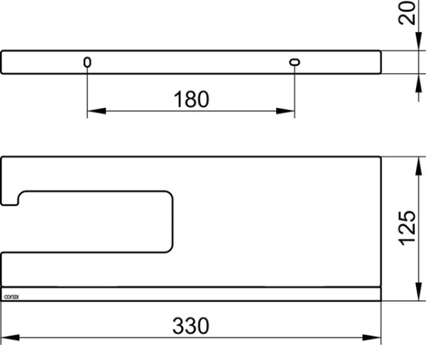Держатель туалетной бумаги Keuco Edition 90 Square 19173 018000