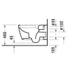 унитаз duravit me by starck 45290900a1 подвесной, безободковый, с сиденьем микролифт, белый
