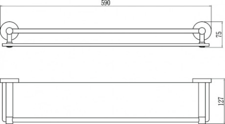 полка стеклянная 59 см savol 87 s-608791