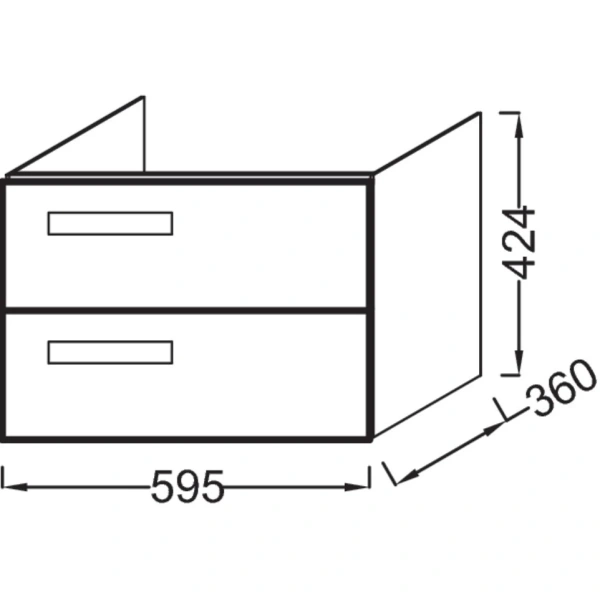 тумба малиновый глянец 59,5 см jacob delafon rythmik eb1300-r3